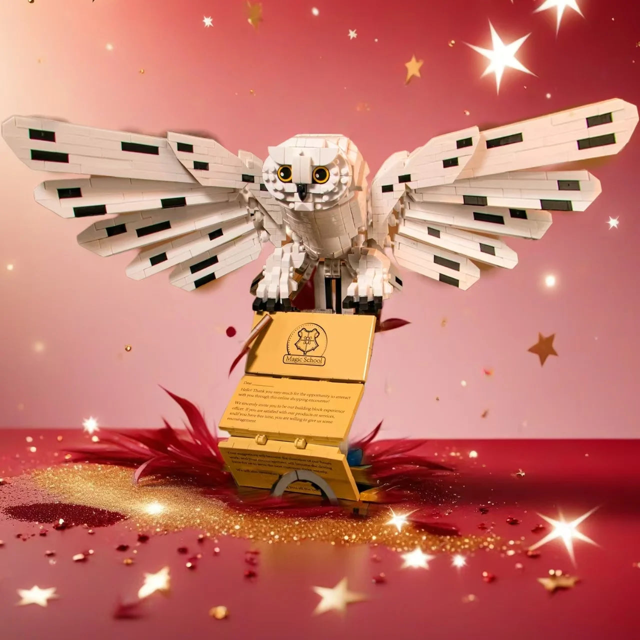 New Micro Building Block Set: Magical Magic Messenger MOC Creative Brick Toys for Kids and Adults, Christmas Gift, DIY Toy, Over