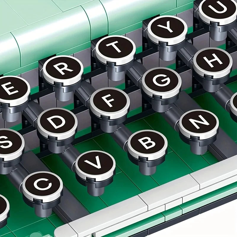 820PCS Typewriter Building Blocks Classic Creative Ideas Machine Retro Micro Building Blocks Toy For Adults Kid Holiday Gifts